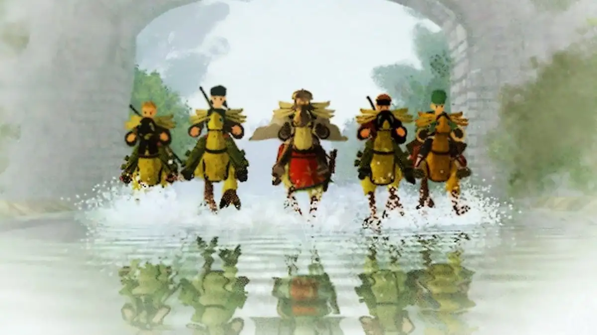 Final Fantasy Tactics art showing knights riding on chocobos