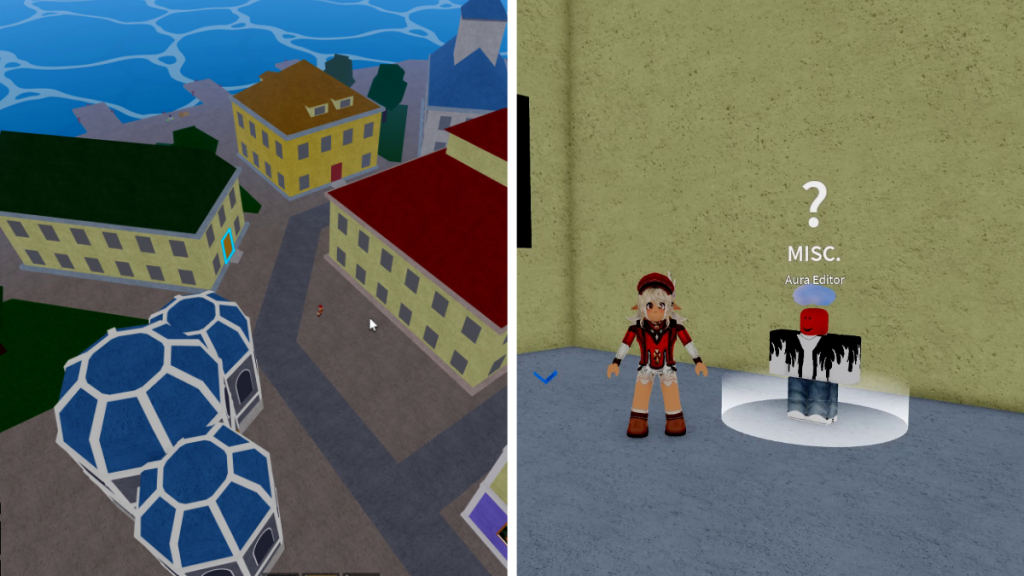 Finding the Secret Room with the Aura Editor in Middle Town for unlocking Stage 5 Haki in Roblox Blox Fruits