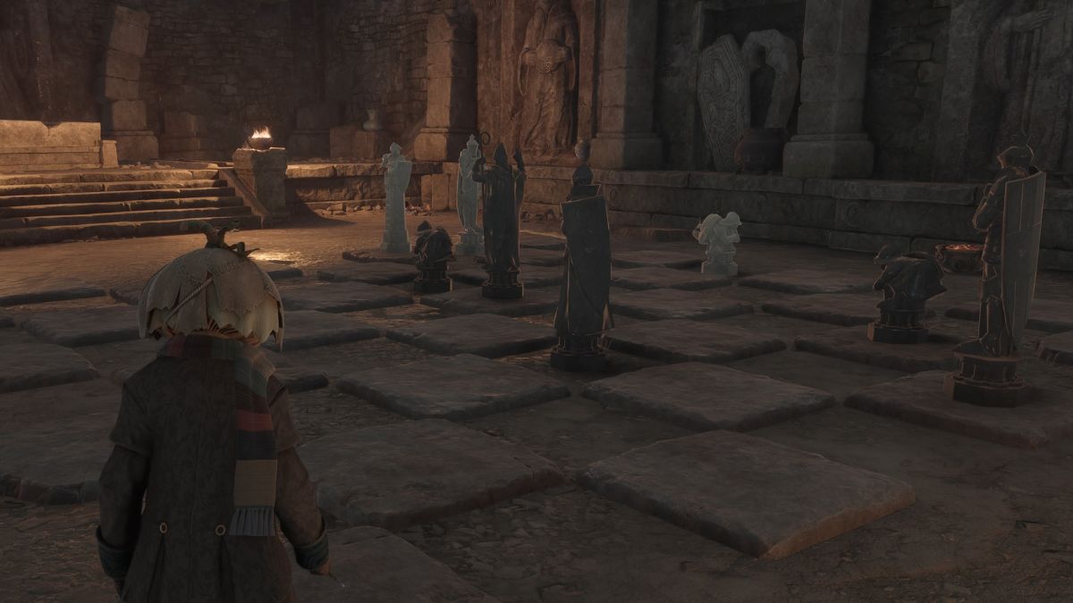 How to complete the Marunweem Lake chess puzzle in Hogwarts legacy