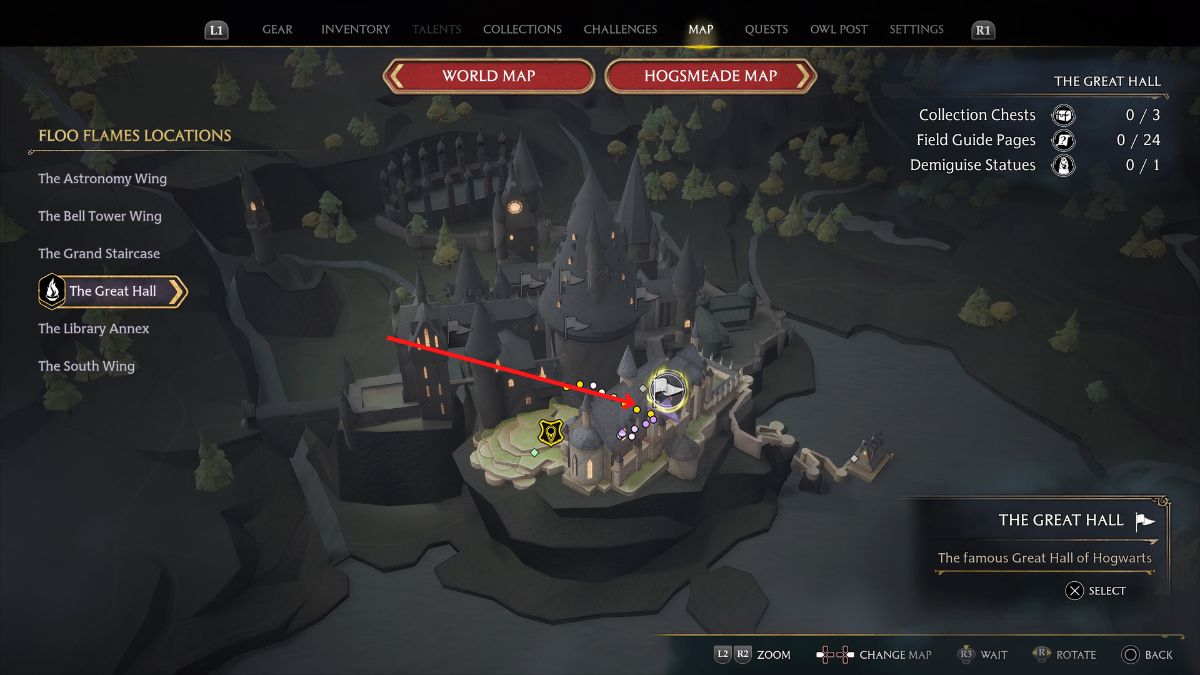 Where to find the oneeyed witch statue in Hogwarts Legacy Gamepur