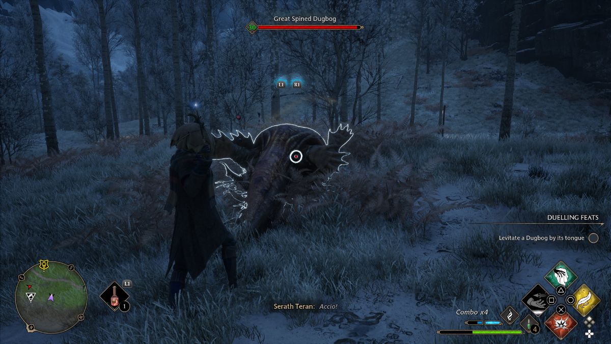 How to flip a Dugbog onto its back in Hogwarts Legacy Gamepur