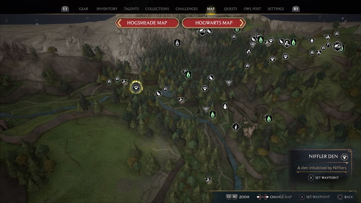 Where to find Nifflers in Hogwarts Legacy Gamepur