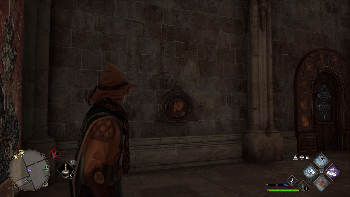 How to solve the Bell Tower Courtyard door puzzle in the Library Annex in Hogwarts Legacy Gamepur