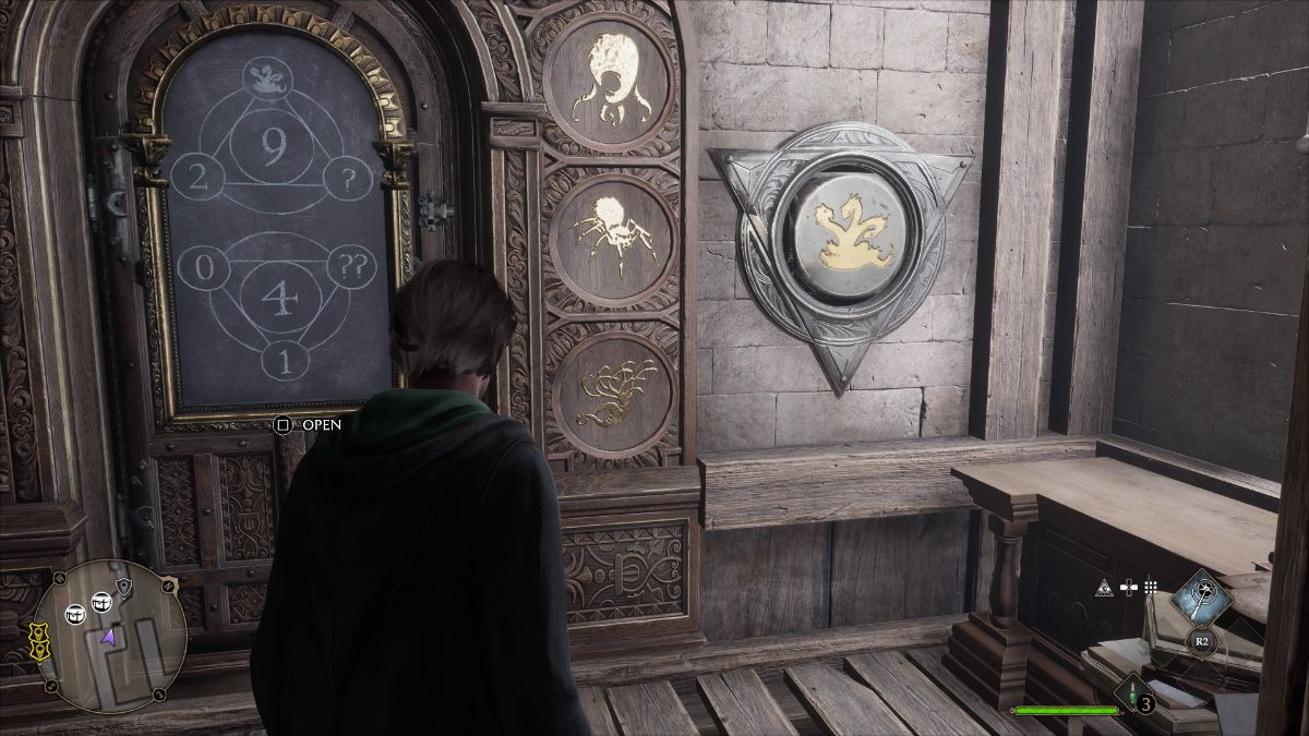 How to solve the Divination Classroom door puzzle in the Library Annex