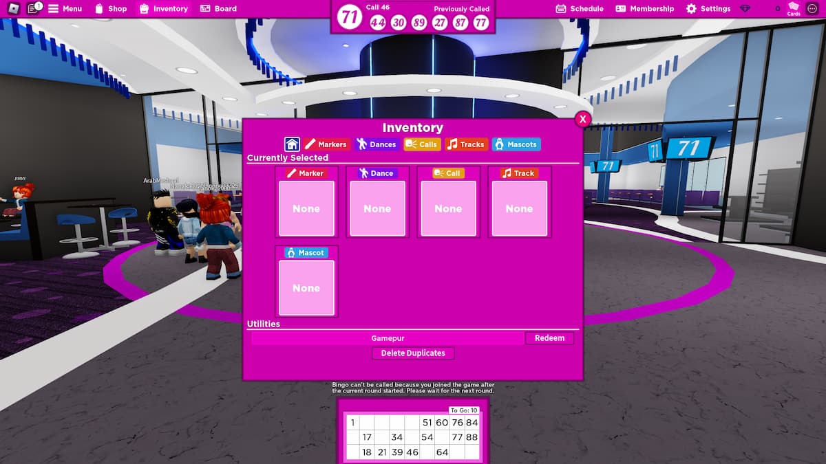 Roblox Bloxy Bingo codes Gamepur