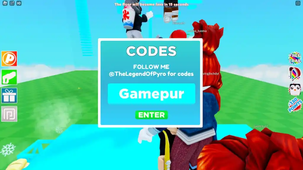 Roblox The Floor Is Lava Codes January