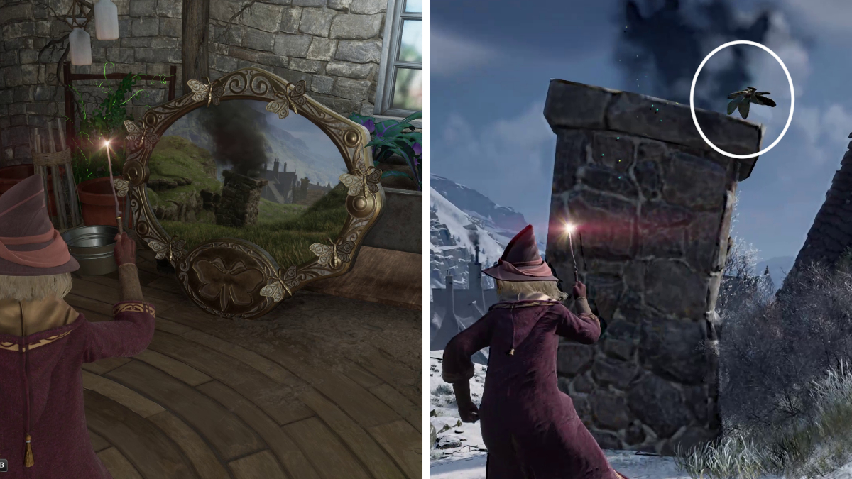 All Moth mirror locations in Hogwarts Legacy Gamepur