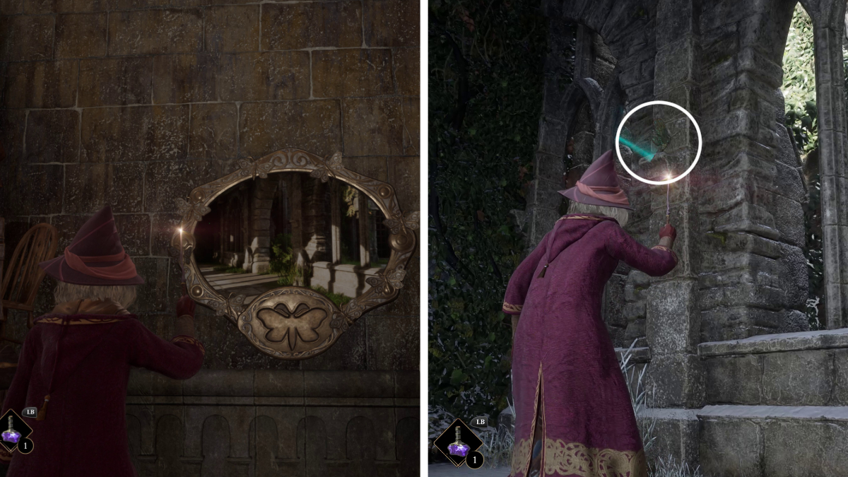 All Moth mirror locations in Hogwarts Legacy Gamepur
