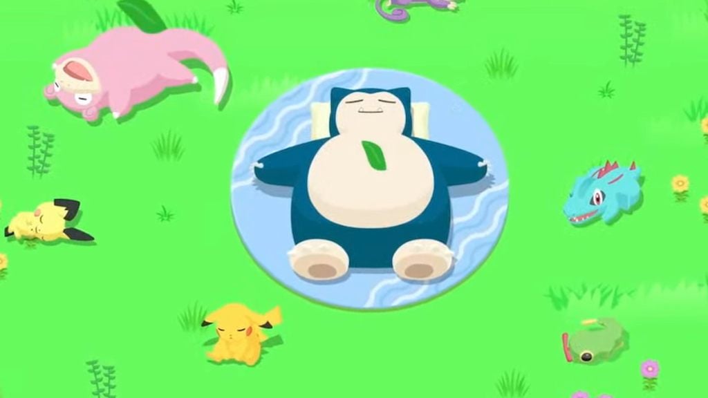 Pokemon Sleep animation featuring Snorlax