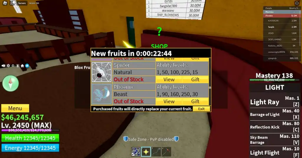 Blox Fruits Spider Fruit guide – is it good, how to obtain, and