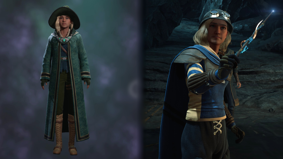 Wearing Different Gear Outfits in Hogwarts Legacy