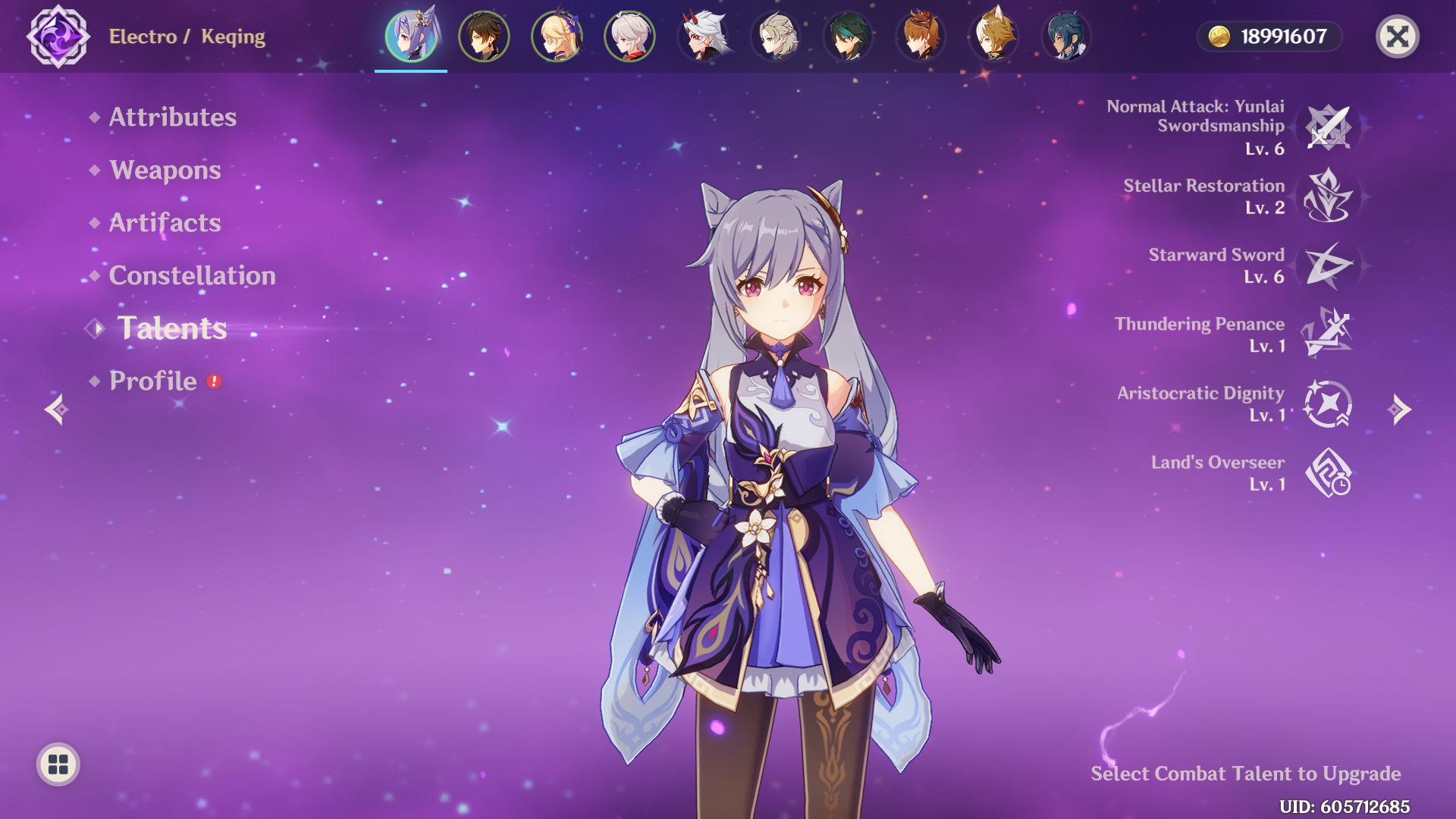 All Keqing Skills, Talents, and Ascension Materials in Genshin Impact