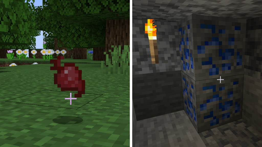 Beetroot and Lapis Lazuli in Minecraft