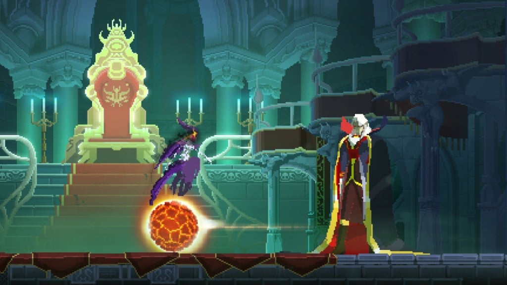 Dodging a Fire Comet in Dead Cells Return to Castlevania DLC