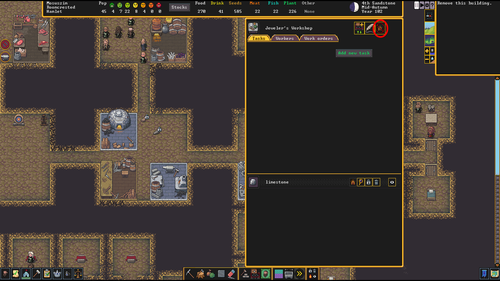How to remove construction in Dwarf Fortress Gamepur
