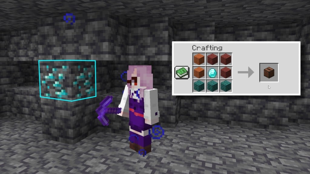 Finding Diamond to Craft a Jukebox in Minecraft