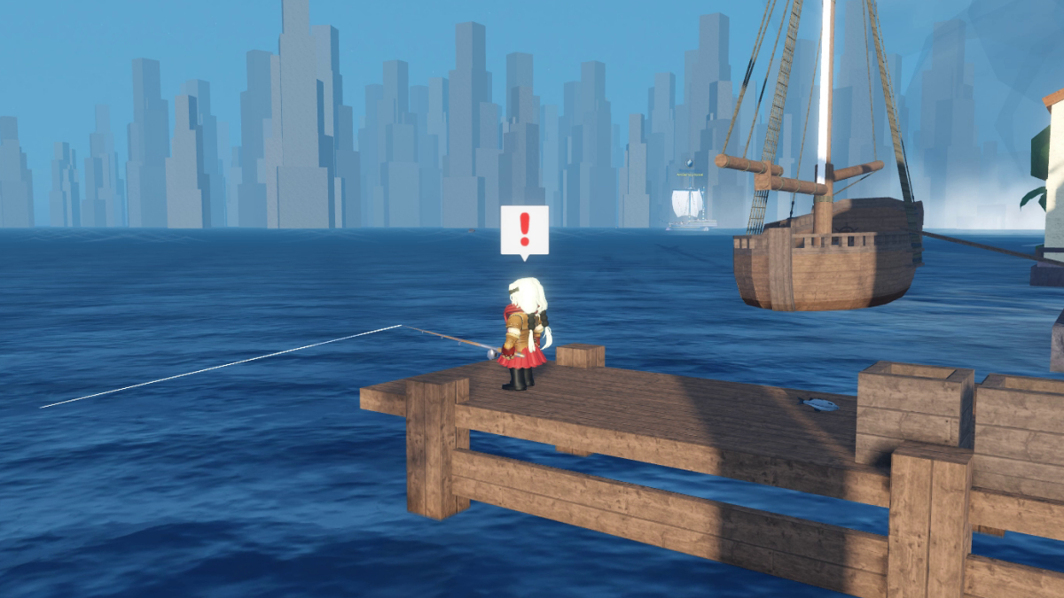 Fishing During the Day for the Sunken Armor in Arcane Odyssey Roblox