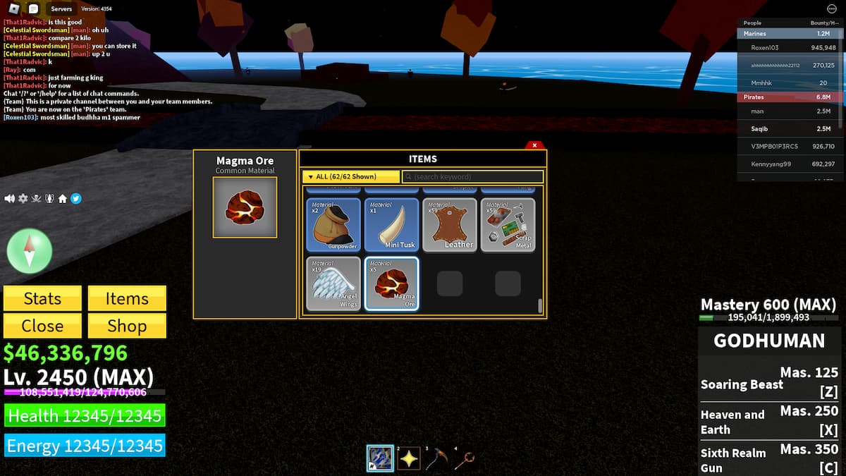 How to get Magma Ore in Blox Fruits Gamepur
