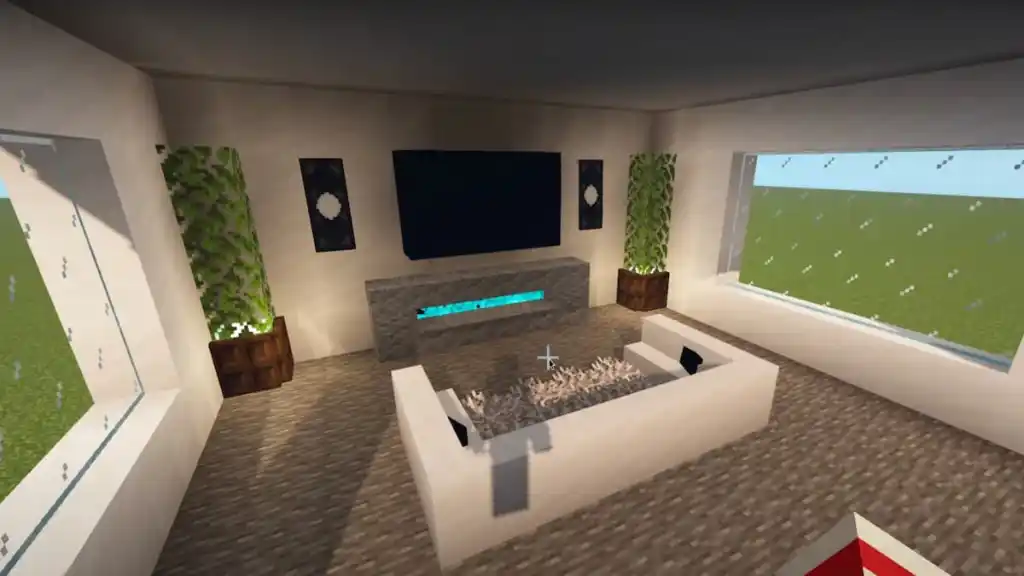 fancy living room in minecraft