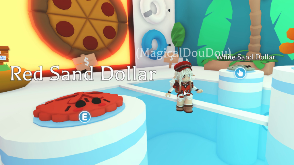 Red and White Sand Dollars in Adopt Me Pool Party Update