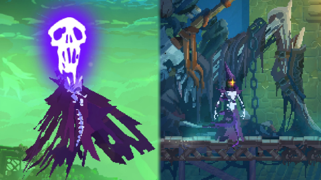 Wearing Death Outfit in Dead Cells Return to Castlevania DLC