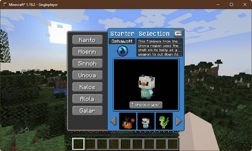 All Pokémon Available in the Minecraft Cobblemon Mod