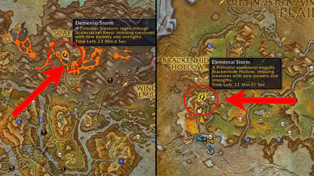 How often are Elemental Storms in World of Warcraft Dragonflight