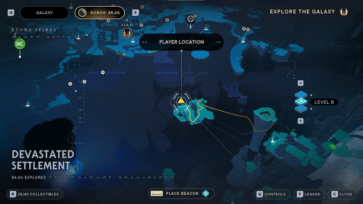 Star Wars Jedi Survivor Tous les objets de collection de la colonie dévastée et où les