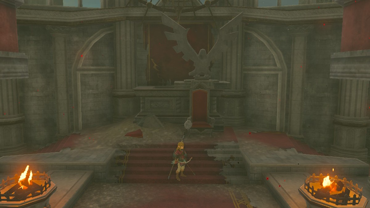 Tears of the Kingdom Hyrule Castle Sanctum Weapons & Chests in TotK