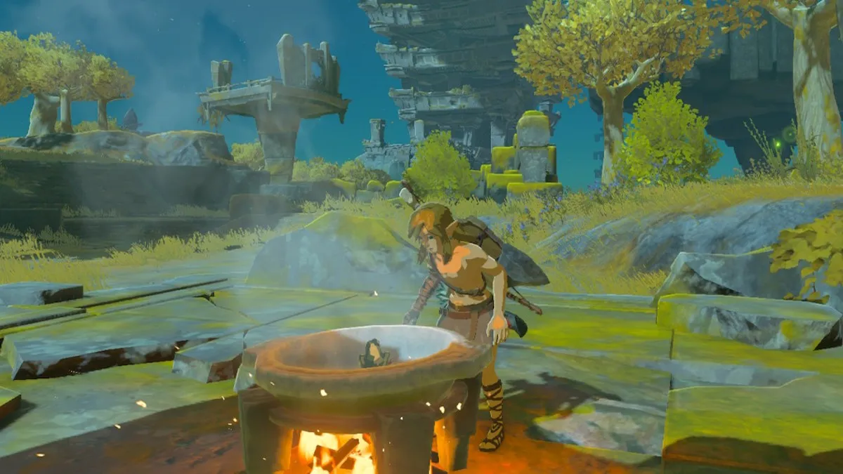 Tears of the Kingdom Link Cooking Pot