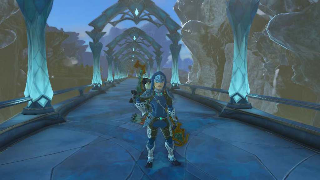 Link wearing the Zora set in Tears of the Kingdom