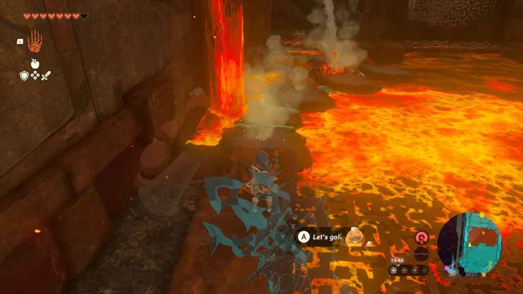 The Legend of Zelda Tears of the Kingdom Fire Temple Lava Bridge Puzzle