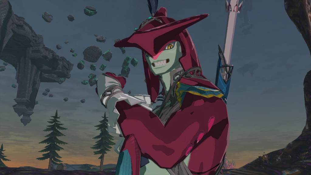 Prince Sidon giving the thumbs up in Tears of the Kingdom