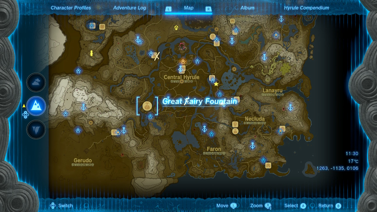 Tears of the Kingdom - Great Fairy Fountain Maps & Cost in TotK