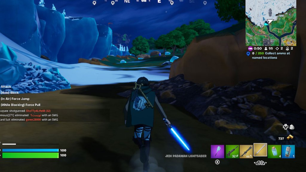 launching-kinetic-ore-with-a-lightsaber-in-fortnite