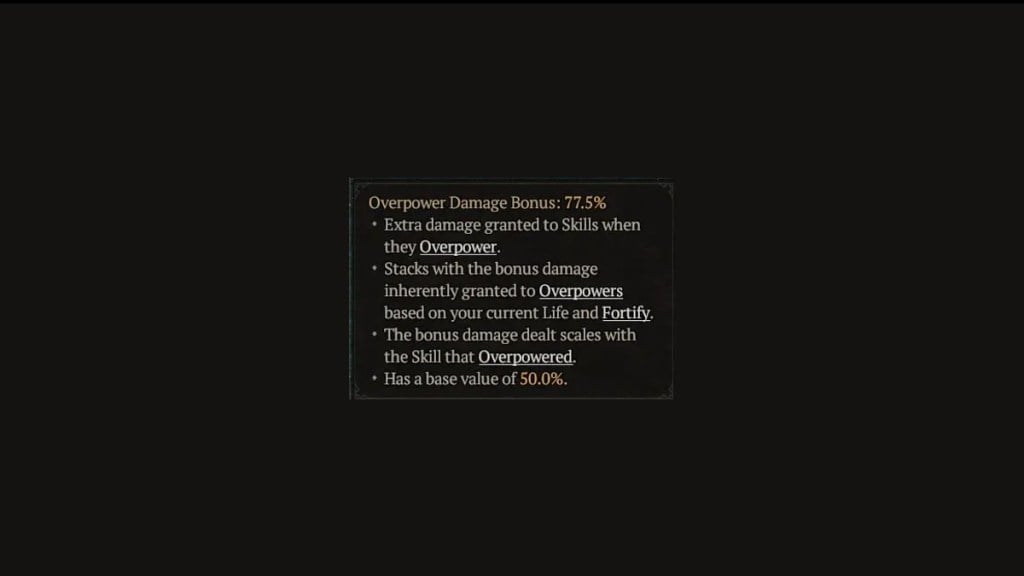 Diablo 4 Overpower Damage