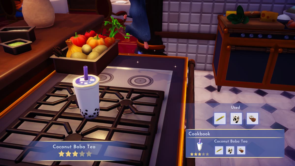 Disney Dreamlight Valley How To Make Coconut Boba Tea Gamepur