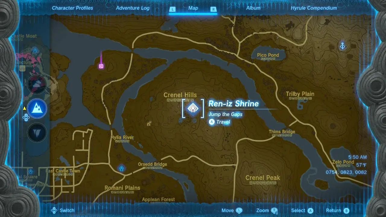 Ren-Iz Shrine TotK Map