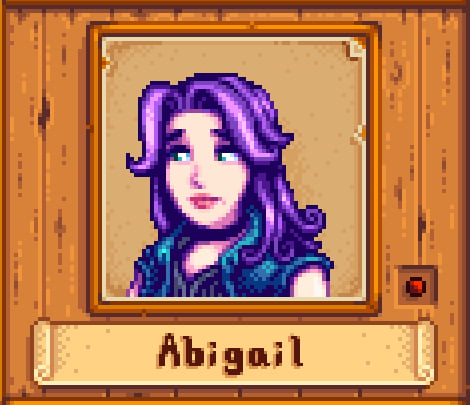 Abigail in Stardew Valley