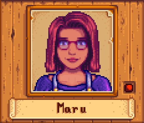 Maru in Stardew Valley