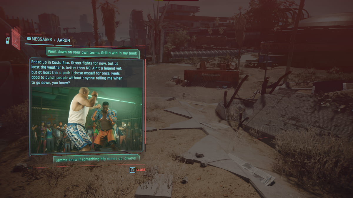 Cyberpunk 2077 No Easy Way Out Should Aaron Throw The Fight? Gamepur