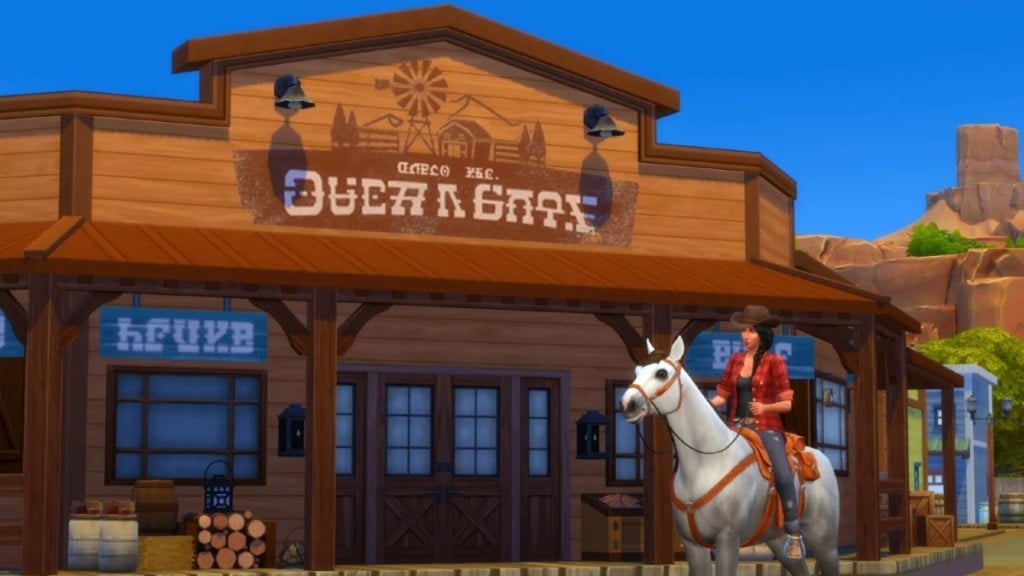 Bits and Bales Mercantile store from Sims 4 Horse Ranch
