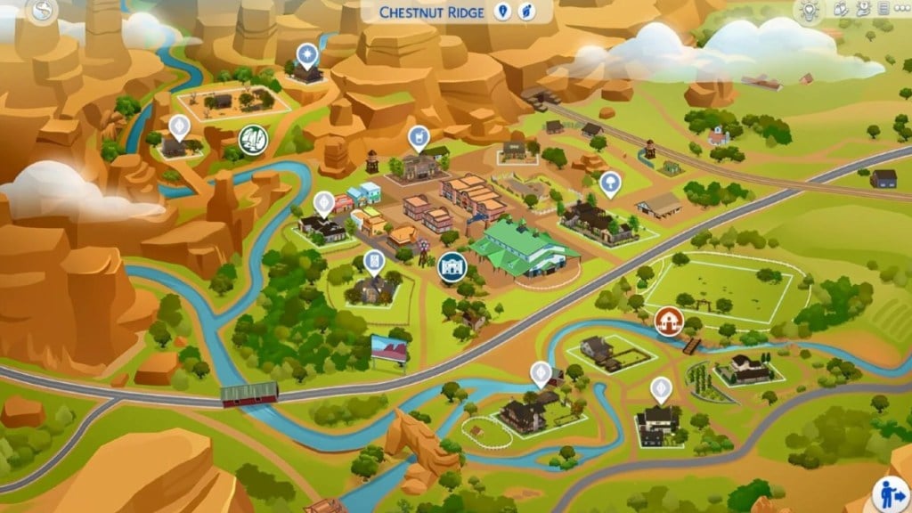 Chestnut Ridge World Map Sims 4 Horse Ranch