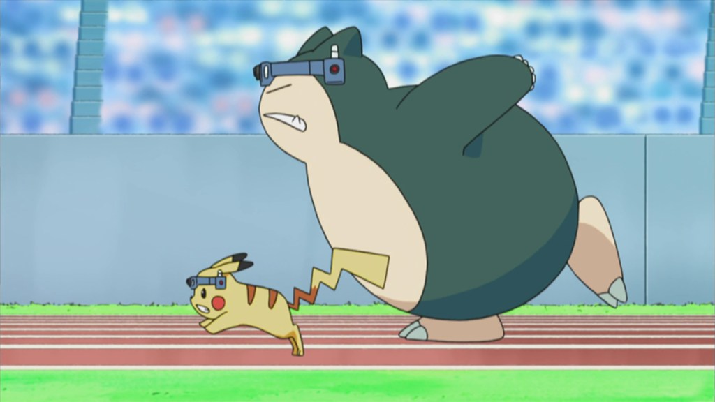Pokemon pikachu snorlax racing