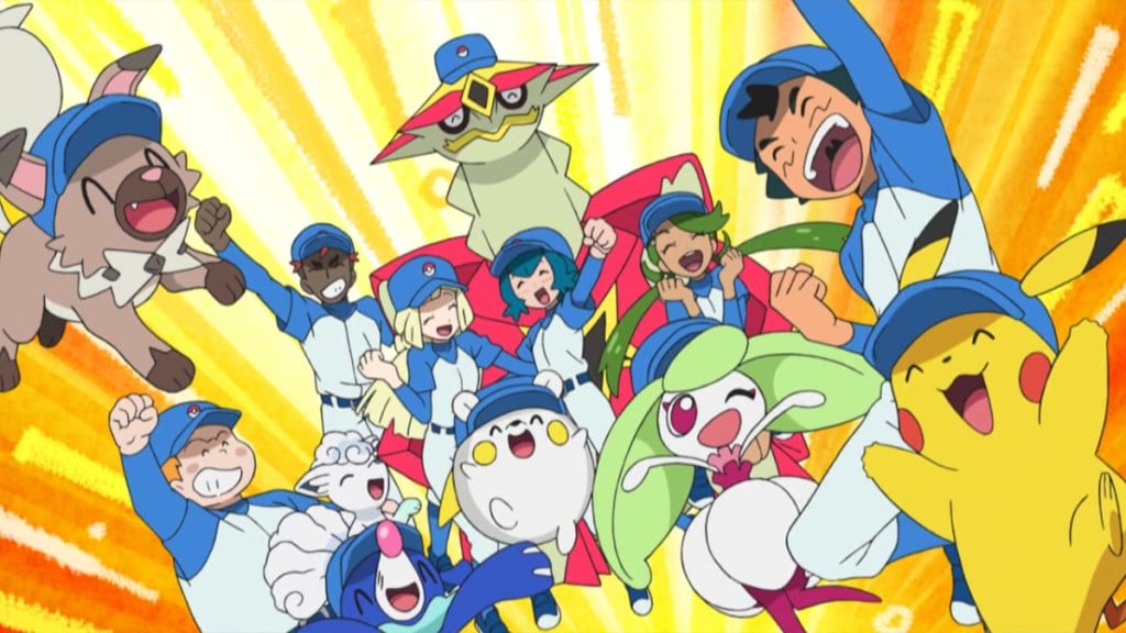 Pokemon sports team cheering