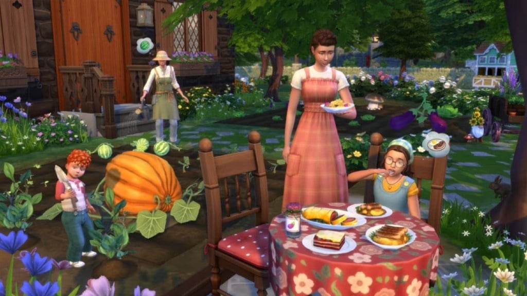 The Sims 4 Cottage Living Scene