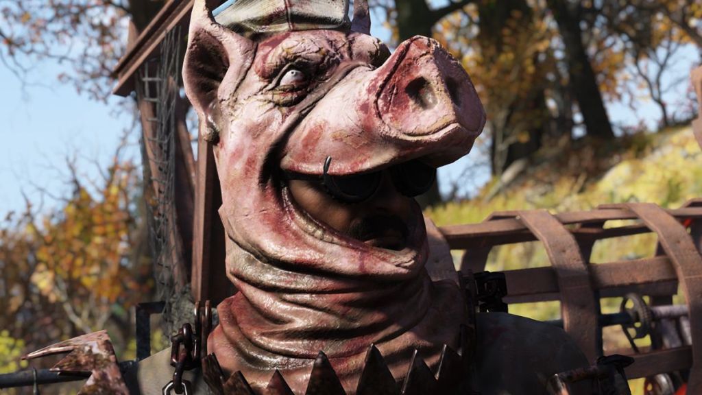 голова свиньи в Fallout 76