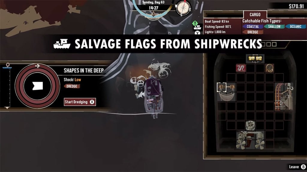 salvaging-flags-from-shipwrekcs-in-dredge
