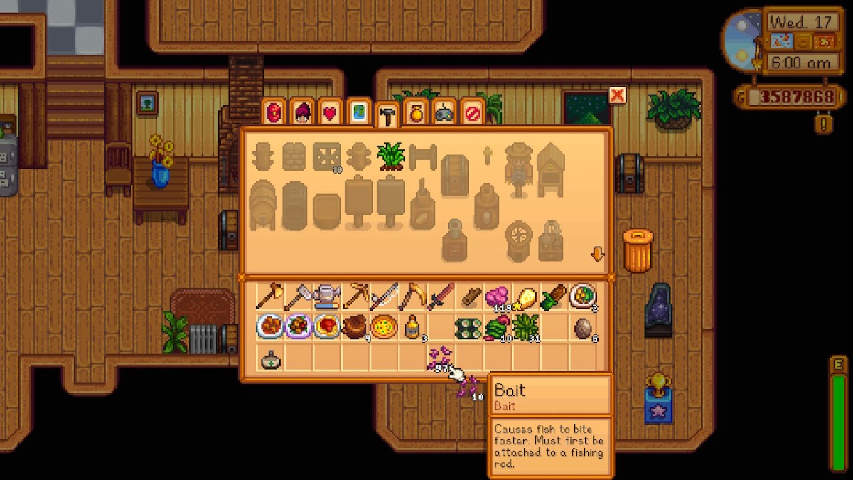 Bait Selected Stardew Valley