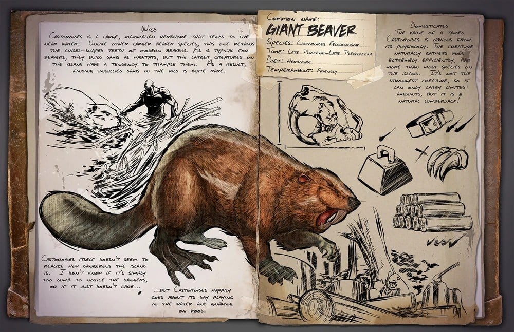 Castoroides as a berry gatherer in ARK Survival Ascended